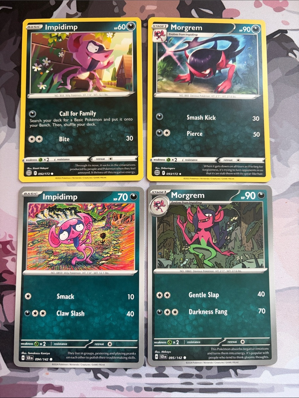 Impidimp & Morgrem Evolution Collection Lot | 4 Pokémon Cards | ✨5/$25✨